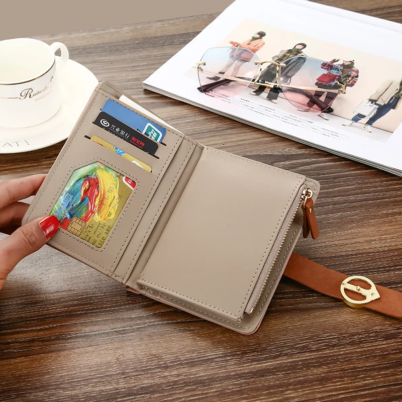 2021 Women Wallet Female Leather Zipper Coin Purse Love Heart Hasp Women Wallets Lady Money Clip Card Holder Clutch Wallet