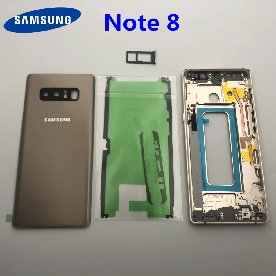 Note8 полный корпус задняя крышка+ средняя рамка для samsung Galaxy Note 8 N950 N950F N9500 N950FD полные части