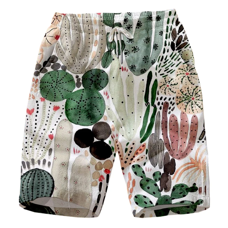 Поддержка персонализации повседневных мужских шорт с комиксным принтом |