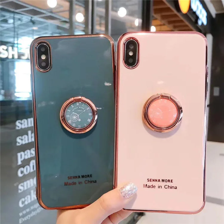 

Роскошный чехол кольцо-часы для iphone12 чехол для Apple XS Max полный мягкий чехол 6S / 7 / 8 tide