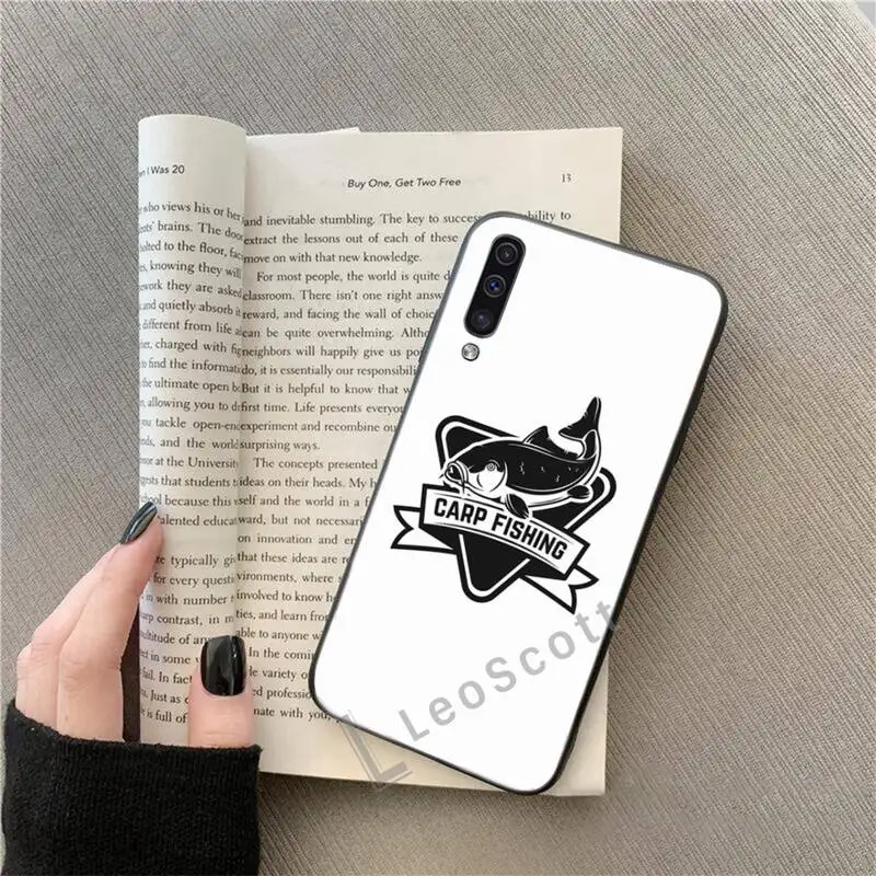 

Carp Fishing Fish Phone Case For Samsung A20 A30 30s A40 A7 2018 J2 J7 prime J4 Plus S5 Note 9 10 Plus