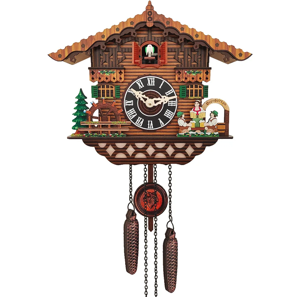 

Abstract Vintage Cuckoo Wall Clock Personalised Fuuny Wood Wall Clock Decor Animal Antique Nordic Design Modern Wandklok Home