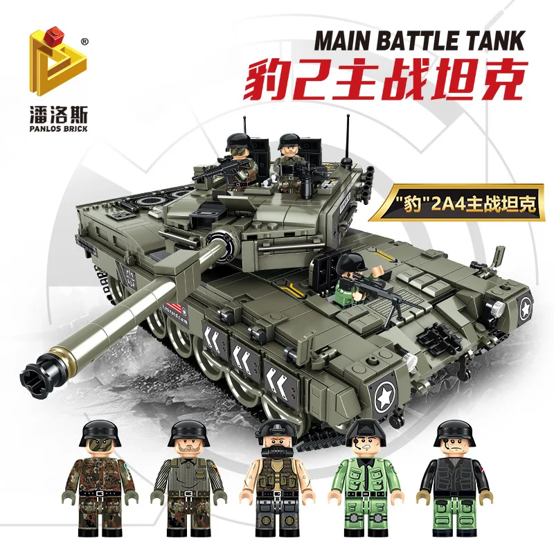 632003 главный боевой танк Leopard 2, набор строительных блоков, кирпичи, сборные, сделай сам, развивающие игрушки на день рождения, веселые рождественские подарки