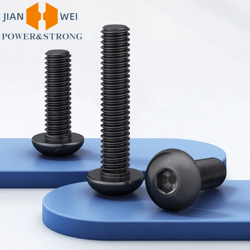 

1/8 5/32 3/16 1/4 5/16 3/8 4# 6# 8# 10# 10.9 Grade Anglo-American Standard Round Head Hexagon Socket Screw Bolt Inches Unit