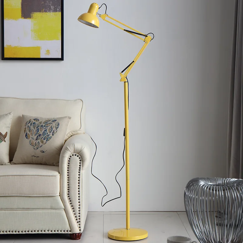 

Напольный светильник для чтения, простой напольный светильник E27 с металлическим корпусом, регулируемый простой светильник для чтения, ком...