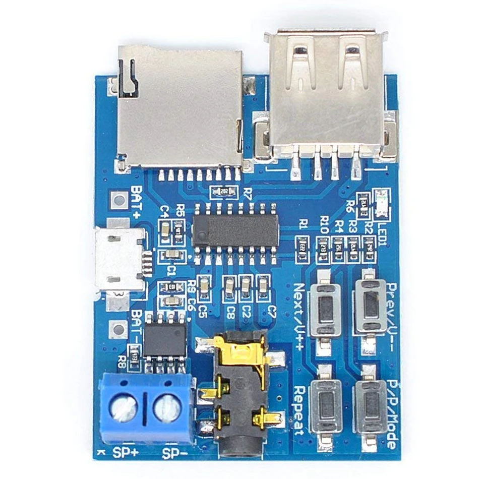 1 шт. декодер для TF-карты в формате MP3 | Электронные компоненты и принадлежности