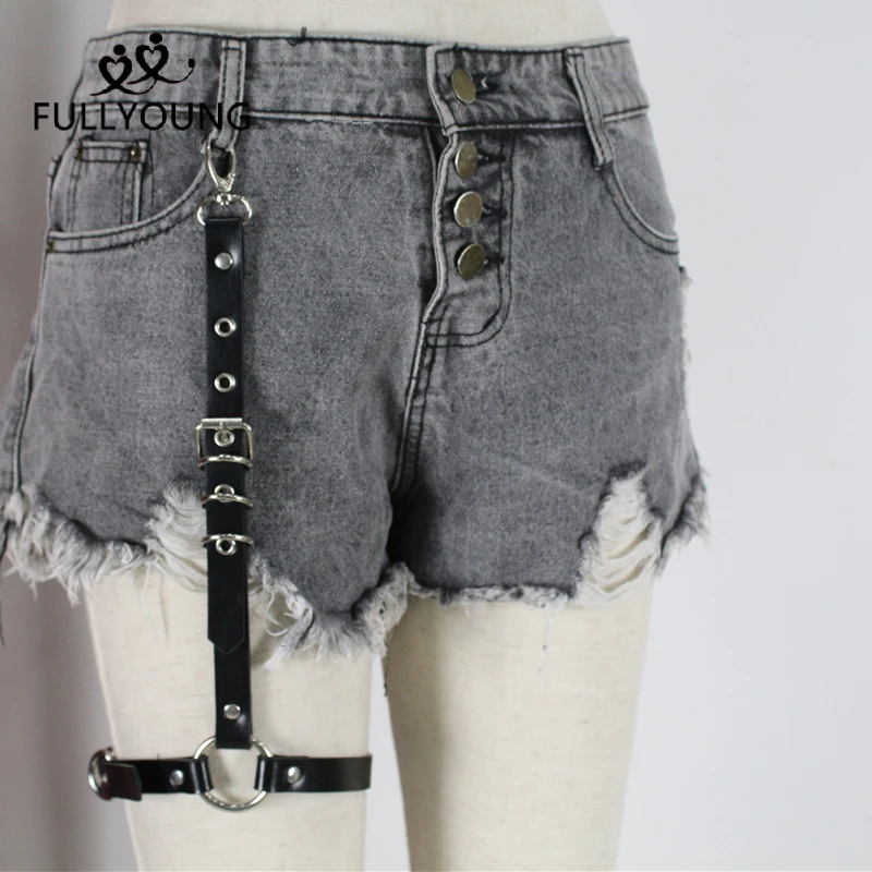 Fullyoung Пикантная женская модная обувь в стиле Харадзюку один ремень клип кожи панк