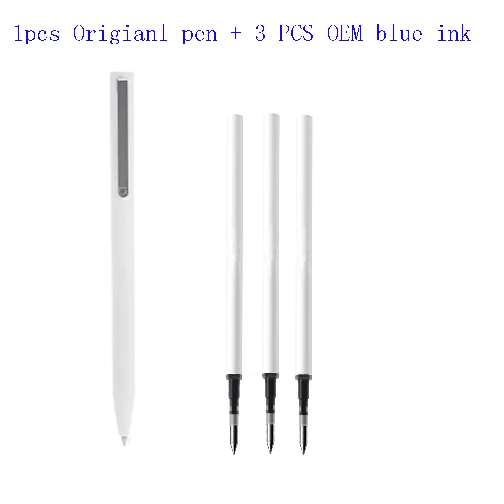 xiaomi mi jia, ручка mi Pen, 9,5 мм, xiaomi, ручка для подписи, PREMEC, гладкая, швейцарская, заправка mi Kuni - Цвет: pen and blue ink