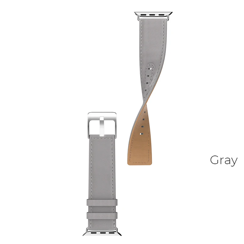 HOCO оригинальные ремешки из натуральной кожи для Apple Watch Series SE 6 5 4 3 2 1 iWatch 44 мм 40 42 38