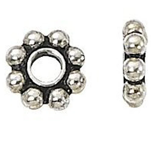 

50pcs Tibetan Silver Daisy Metal Spacer Beads 6mm for Jewelry Making