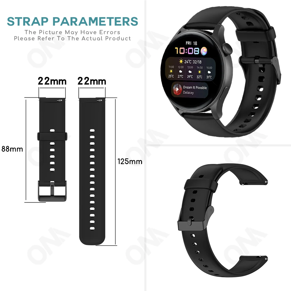 Ремешок для часов Huawei Watch 3 Pro GT2 2E GT 42 мм 46 ремешок браслет сменные ремешки Correa Watch3 48