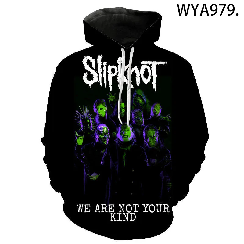 

Толстовки Slipknot с 3D принтом для мужчин и женщин, Детские свитшоты, повседневный пуловер с длинным рукавом для мальчиков и девочек, Детская ул...