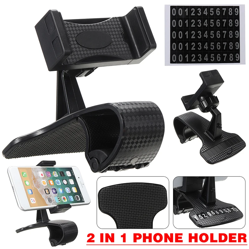 

1 шт. приборной панели автомобиля телефон стенд 360 Регулируемый GPS автомобильных клипов держатель Скрытая парковка номер для мобильный теле...