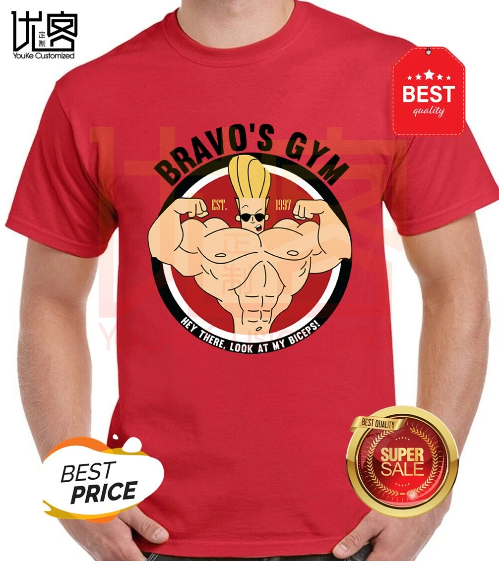 Джонни Bravo Футболка Тренажерный зал мужские забавные спортивные шорты