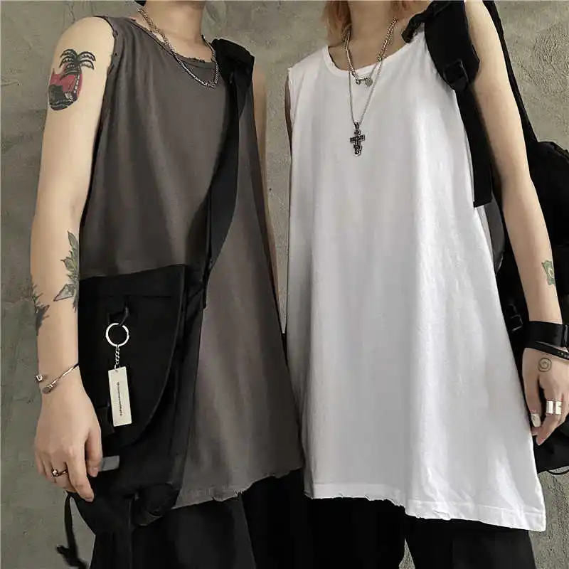 Новинка лета 2021 Универсальный однотонный жилет без рукавов в Корейском стиле