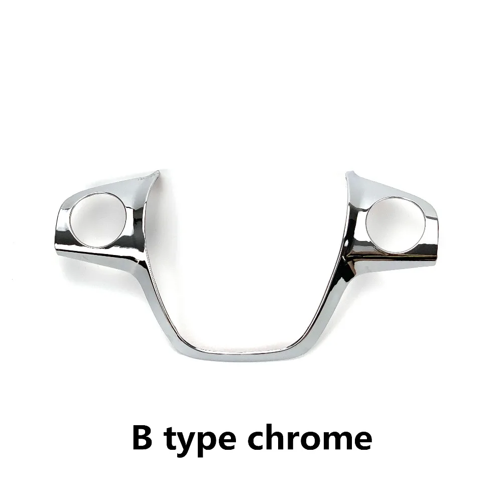 ABS Car sticker Chrome trim steering wheel paillette cover case for Ford Focus 3 mk3 2012-/KUGA 2013- auto accessories