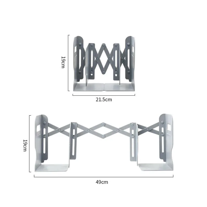 

Retractable Bookends Desk Book Stand with Pen Holder Magazine Tabletop Storage Organzier Rack Bookshelf for Kids Student Office