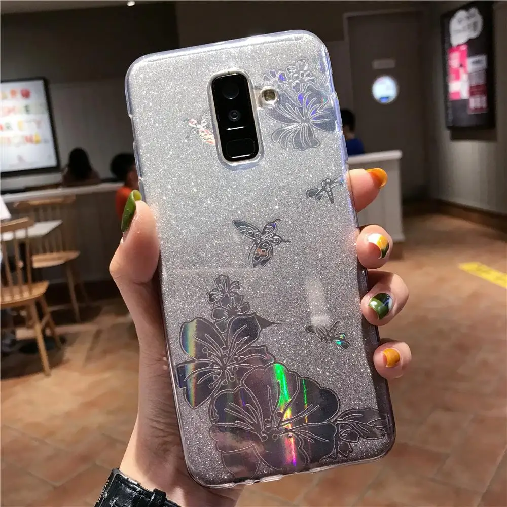 Gradient Buterfly Flower Glitter Case For Meizu 15 M6T M6S M5S M5C M6 M5 Note M3 Cover Soft TPU for U20 U10 MX6 Pro 6 |