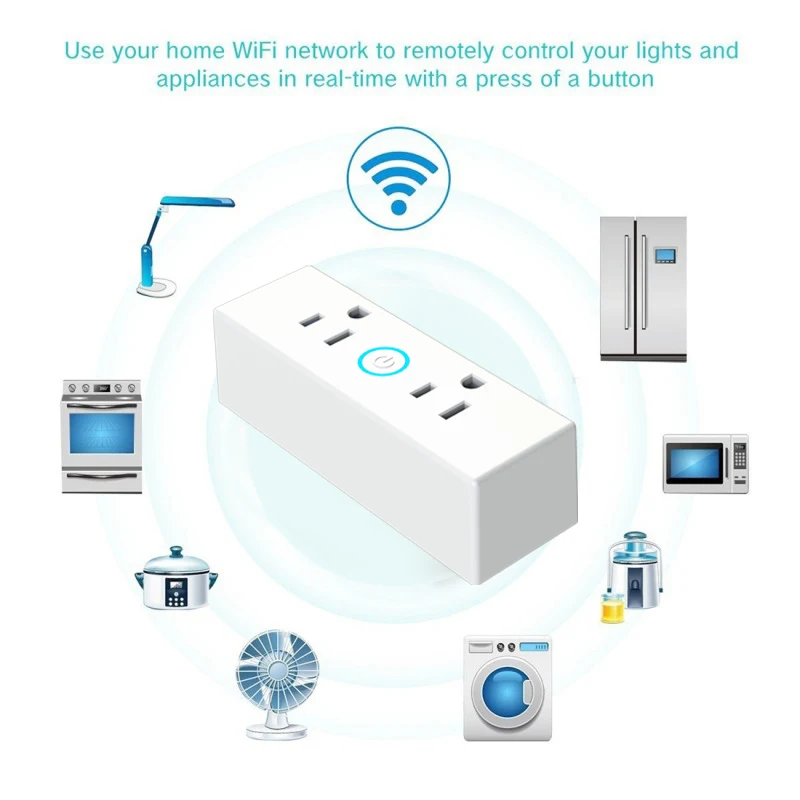 Умный Wifi сетевой фильтр, защита от перенапряжения, несколько разъемов, голосовое управление для Amazon Echo Alexa's Google Home Timer