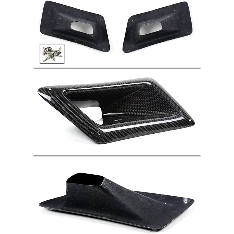

Fits for 2003-2009 NISSAN 350Z Z33 Left + Right Carbon Fiber Bumper Air Duct Intake Vent Covers