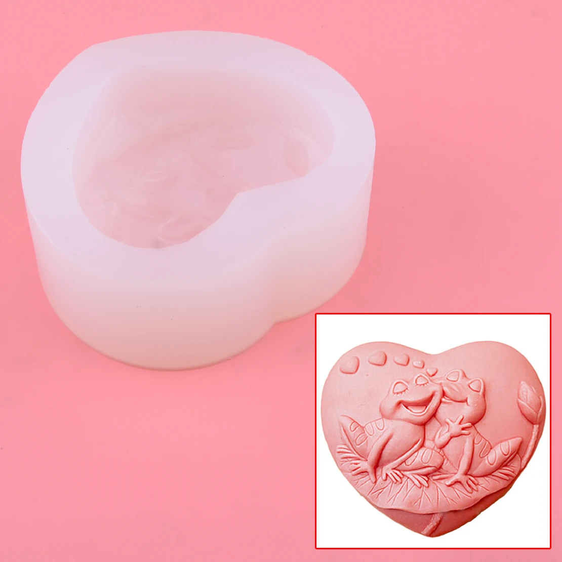 

Silicone Frog Heart Soap Molds Diy Craft Handmade Candle Making Mould