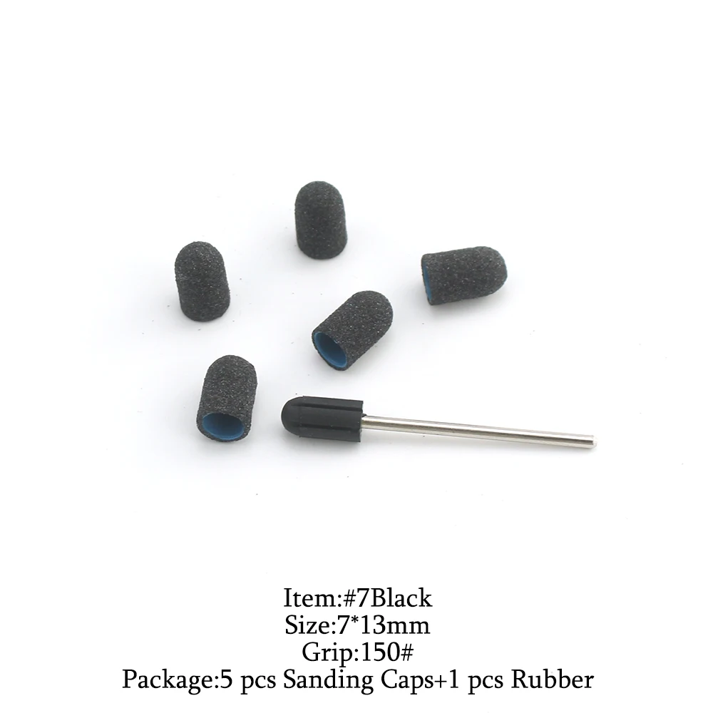 Black-2 5 шт./компл. шлифовальные круги Plactis Шлифовальная Пилка Для Ногтей полосы электрической пилочки для педикюра, фрезер для маникюра, машинка аксессуары для ухода за ногтями - Цвет: Black-2