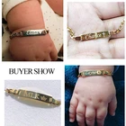 Custom Engrave Mom Baby Names Birthday Date Bracelets Figaro Link Chain Smooth Bangle Personalize Family Love Gifts Jewelry