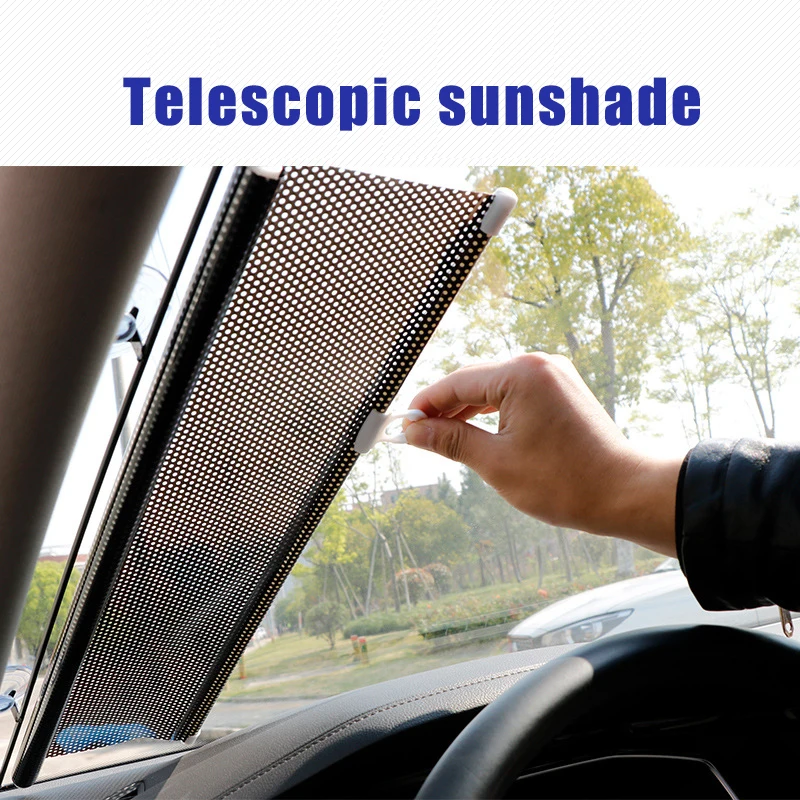 

Front Auto Rolling Blinds Sunshades Heat Insulation Blinds Car Curtains,Retractable Sunshades for Side Windshield Vehicles