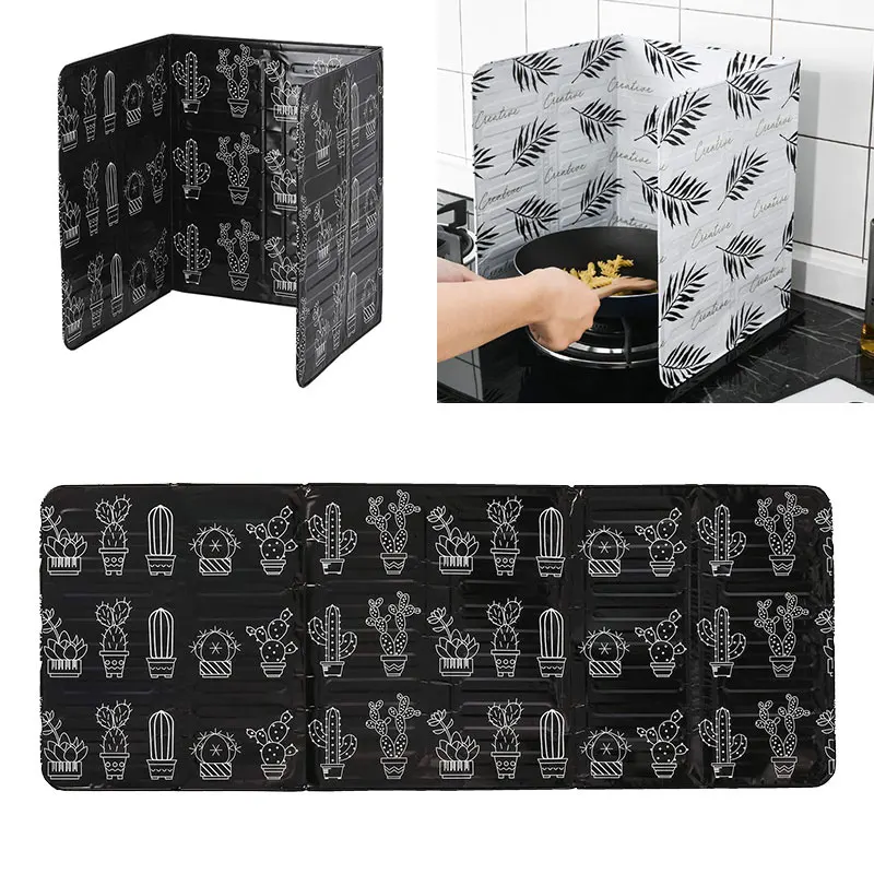 

Fried Vegetables Heat Insulation Oil Proof Board Gas Stove Aluminum Foil Baffle Kitchen Supplies Accessories