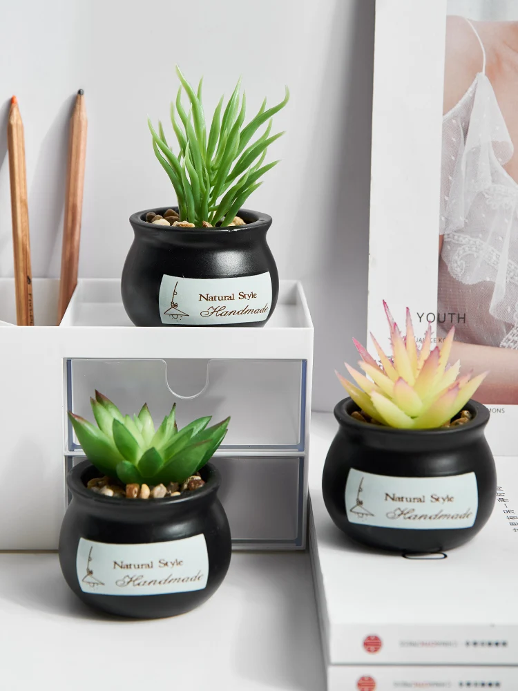 Керамический горшок для цветов искусственный суккуленты бонсай Искусственный