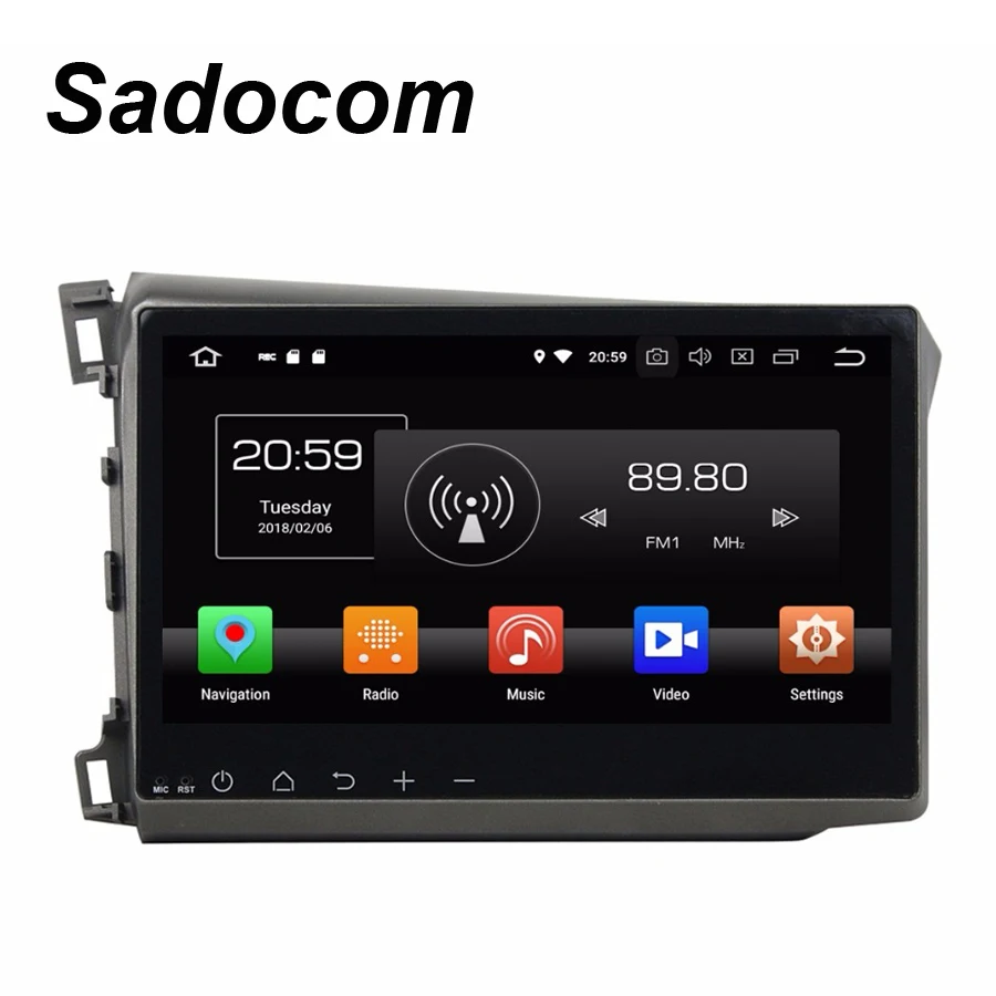 HD IPS 10 1 &quotTDA7851 4*50 Вт Android 8 0 для Honda CIVIC 2012 2015 4 Гб RAM Core 32G Автомобильный dvd плеер GPS
