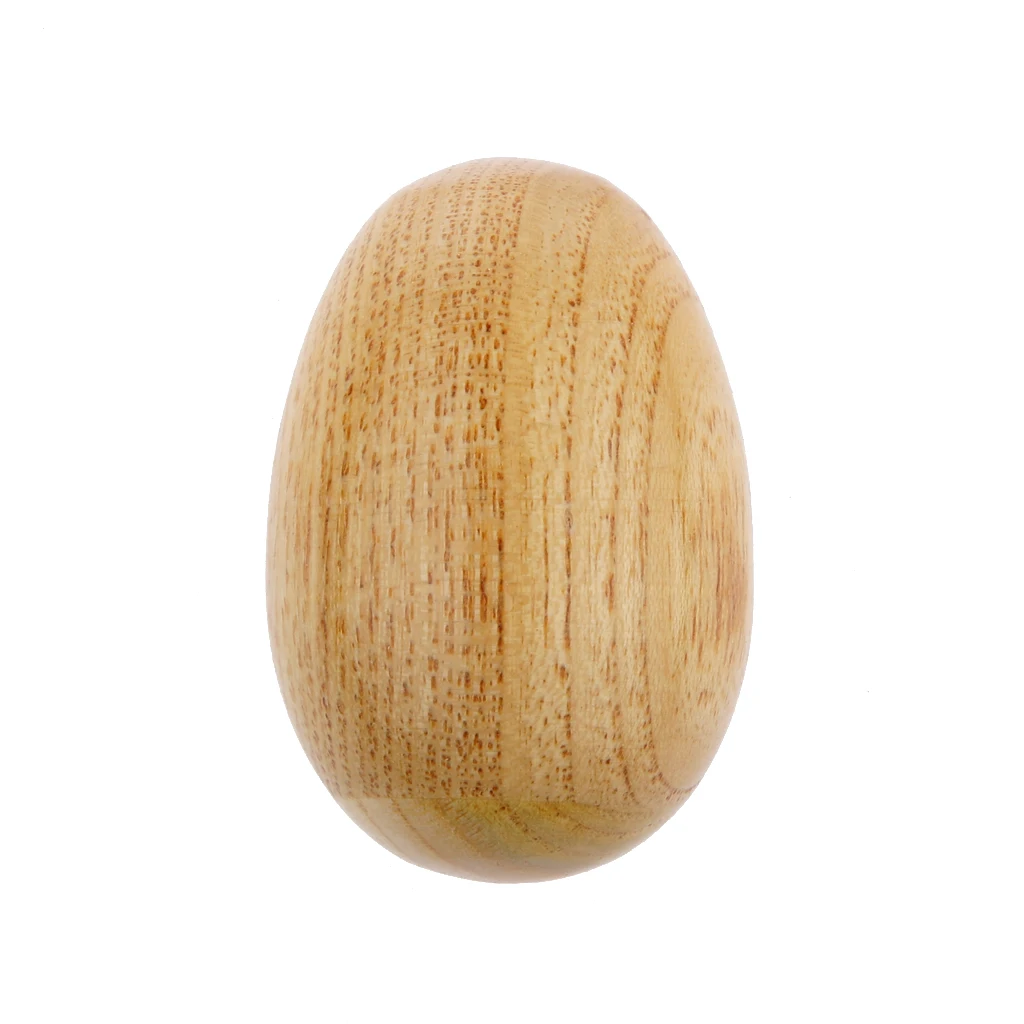 Wood Color Wooden Egg Baby Toy Music Shaker Maracas Instrument Birthday Christmas Gift |