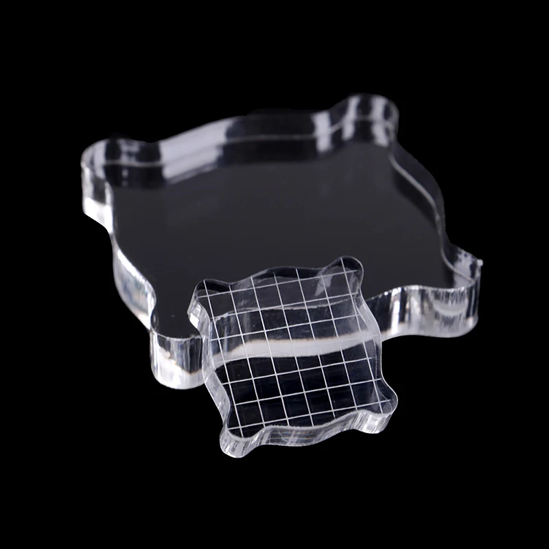 

1PCS Acrylic DIY Crafts Stamps Making Block Clear Essential Stamping Tools For Scrapbooking Handle Stamping Photo Album Decor