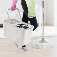 Spin Bucket Floor Mop Replacement Cloth Easy Wring Handle Ultraclean Lazy Mop Kitchen Tools  Limpieza Hogar Home Cleaning DF50TB