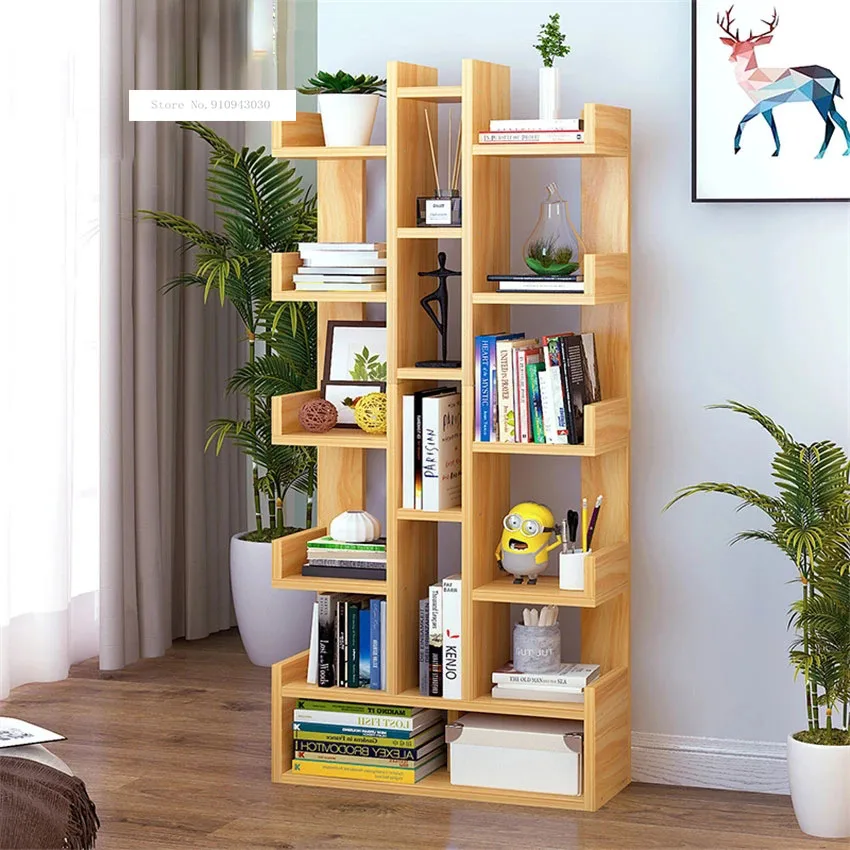 SG271546 Land Creative Bookcase Simple Modern Students Bedroom Simple Bookshelf Economy Display Cabinet Living Room Storage Rack