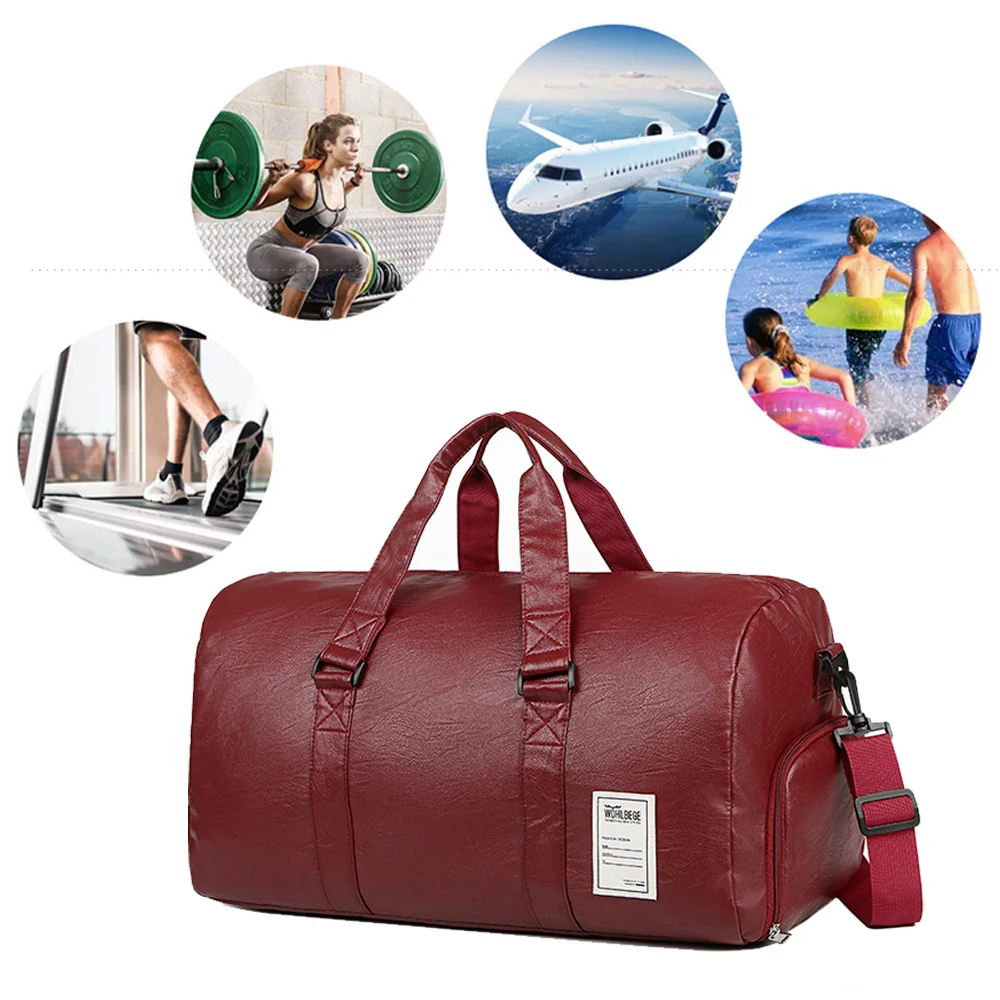 

Gym Bag Leather Sports Bags Men for Shoes Training Fitness Yoga Travel Luggage Shoulder Sac De Sport Bag