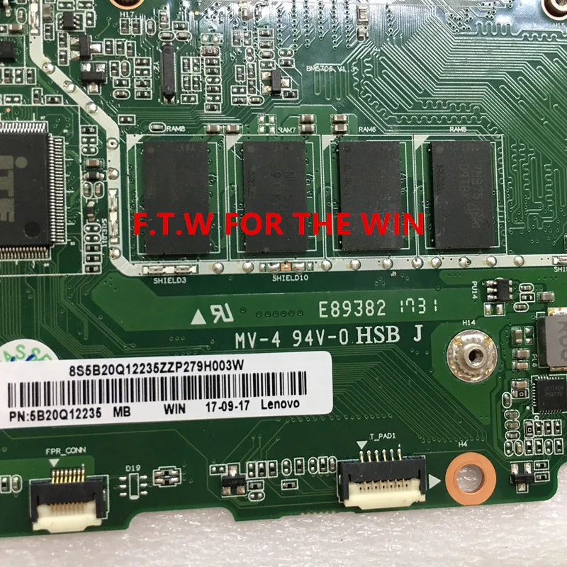 Preise 5B20Q12235 MB FÜR Para Lenovo Laptop Motherboard Yoga 720-12IKB CPU I37100U UMA 4G BL E89382 MV-4 94V-0 100% Probado