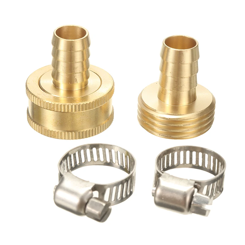 

1/2" Garden Water Hose Mender End Repair Kit Male Female Brass Connector Watering & Irrigation Hardware Accessories