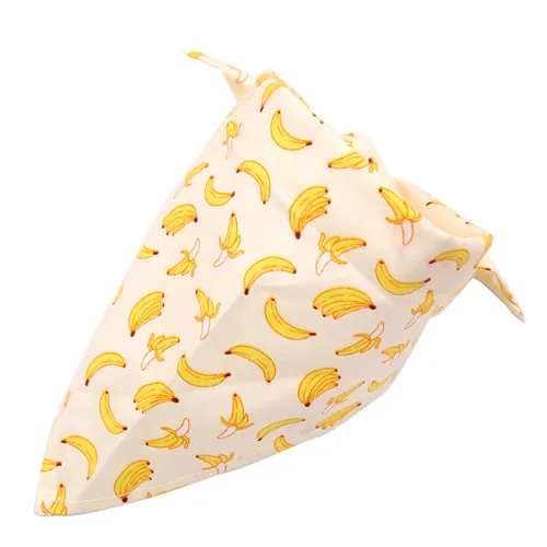 banana 1 шт. собака бандана шарф лето тропический лес милый питомец собака персонализированный бандана нагрудники регулируемые аксессуары для домашних животных поставщик - Цвет: banana