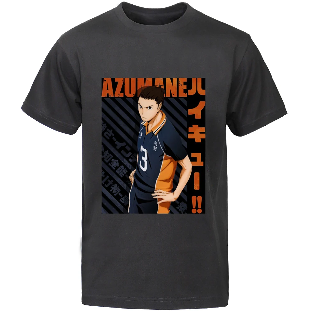 Футболка Haikyuu мужская оверсайз с коротким рукавом топ круглым вырезом в стиле