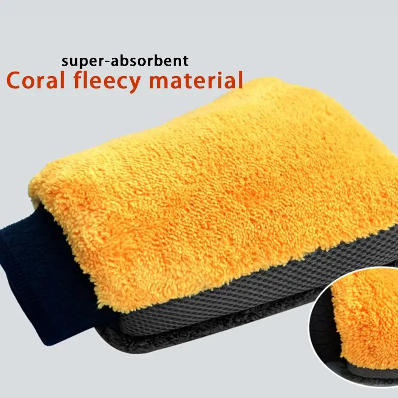 Большая перчатка для чистки автомобиля 1 шт. сетчатая тканевая мытья машины не