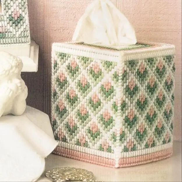 Картонная коробка для хранения цветов 12x12x14 см Набор вышивки набор рукоделия