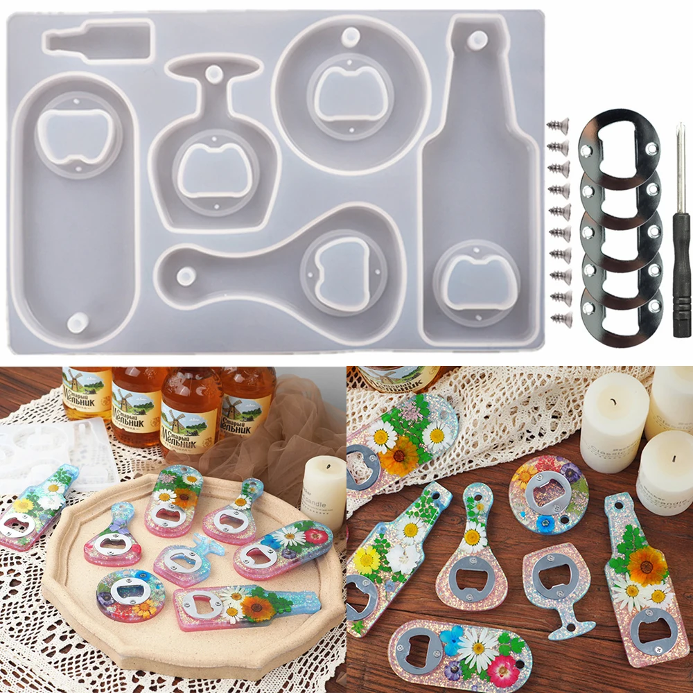 DIY штопор кристальная смола эпоксидная силиконовая форма пивной ключ открывалка