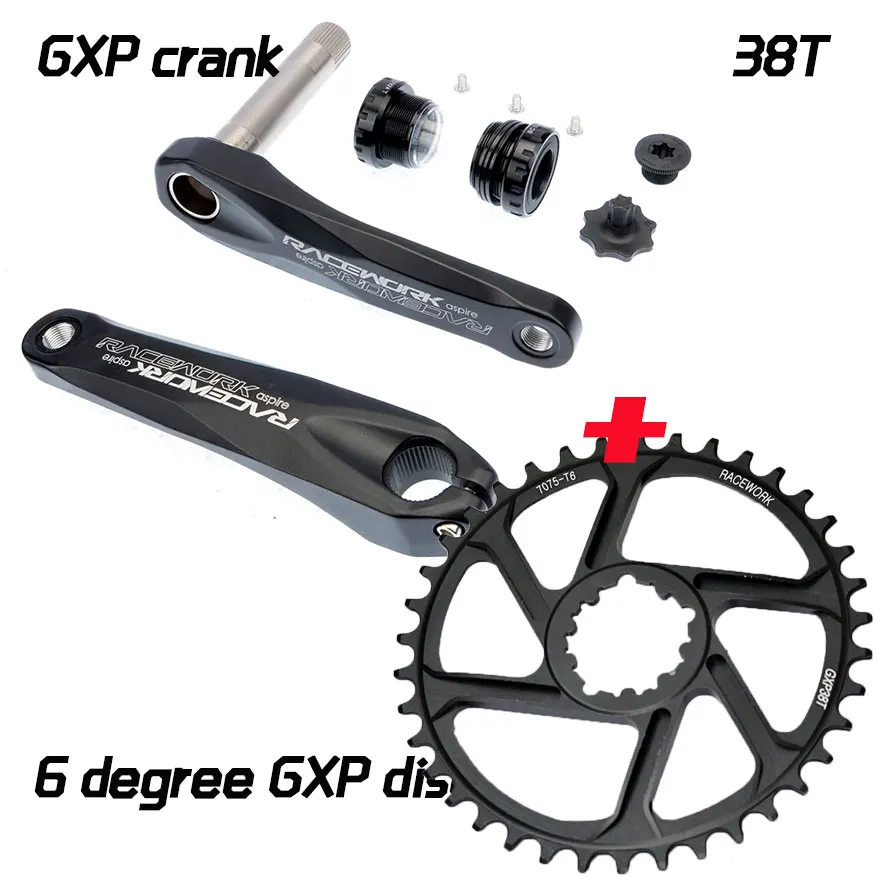 Fahrrad kurbel гоночный велосипед MTB GXP Kurbel алюминиевый легиер Mit Boden Kurbel 170 crank platte rot 32 T 34 T 36 T 38 T - Цвет: 170crank GXP 38T(6)