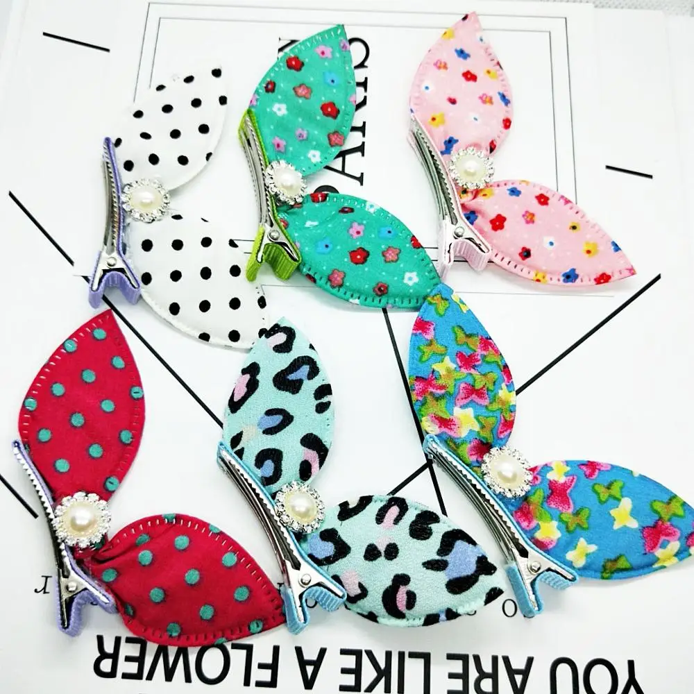 30 шт. новые заколки для волос кошек и собак кролик бант жемчуг банты домашних