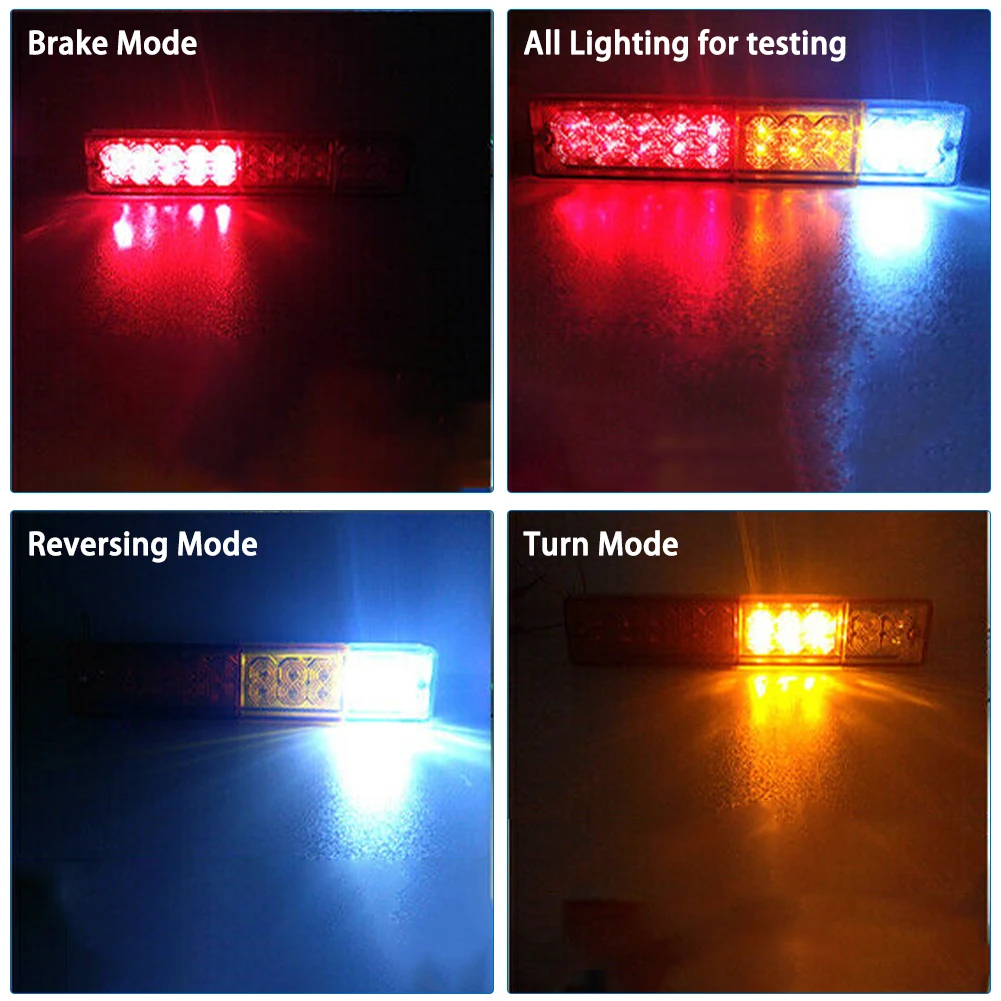 

2PCS 12/24V 24 LED Car Rear Trailer Tail Light Brake Stop Turn Signal Lamp Waterproof Auto Accessories Tools Dropshipping