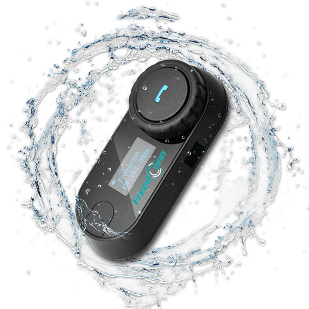 FREEDCONN Водонепроницаемая мотоциклетная гарнитура для шлема 2 человека