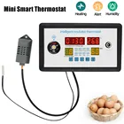 12V220V Mini Smart Thermostat Automatic Incubator Control System Temperature Humidity Control for Farm Chickens Ducks Geese