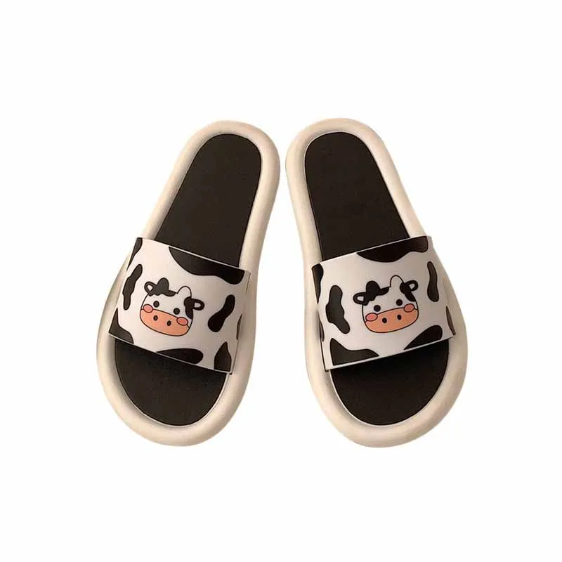 

Slippers Women For Summer Girl Cute Cows Shoes Home Indoor Outdoor Ladies Casual Animale Open Toe Flat Comfort Fashion Shoes