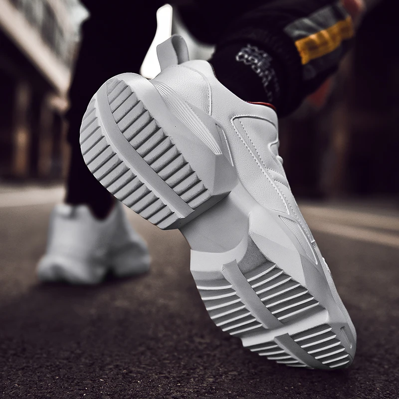 

Men's Sports Shoes Spring Casual Shoes Male Sneakers Mens Hot Sale Men Leisure Man Fashion Leather Black 2020 White